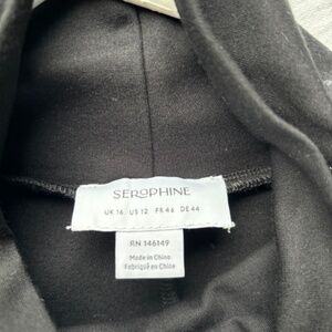 Seraphine Size US 12 Black Long Sleeve High Neck Maternity Dress